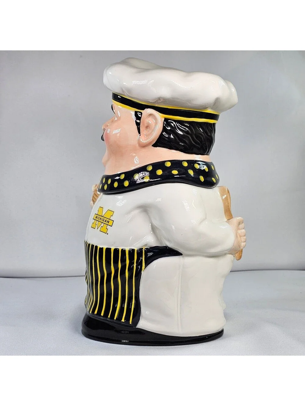 Vtg Memory Company Michigan Wolverines Chef Cookie Jar 2004 1st Series Ceramic
